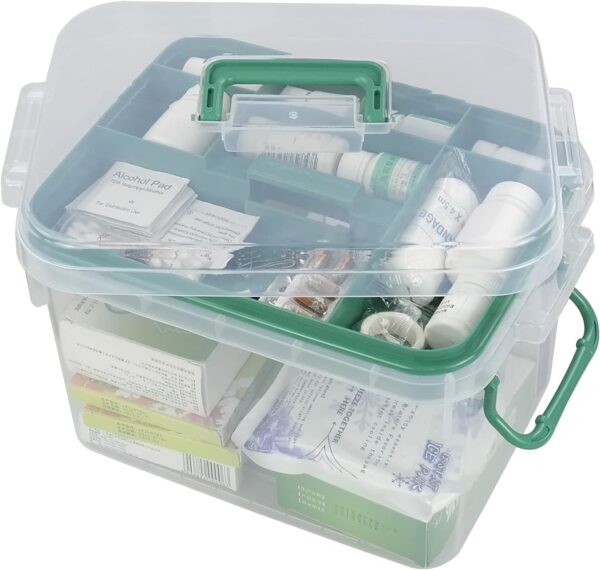 1 Pack Clear Storage Box Container Family First Aid Box Medicine.jpg