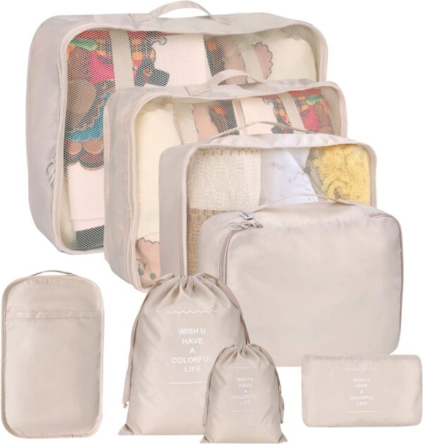 8 Set Packing Cubes For Suitcases Kingdalux Travel Luggage Packing.jpg