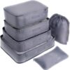 Adwaita 6 Set Packing Cubes Travel Luggage Packing Organizers Grey.jpg