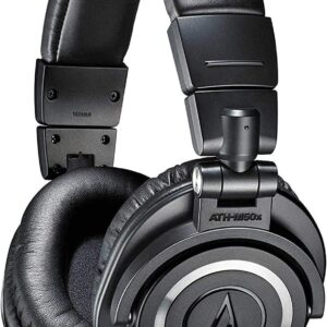 Audio Technica Ath M50x Professional Studio Monitor Headphones Black Professional Grade Critically.jpg