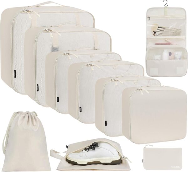 Bagail 10 Set Packing Cubes Various Sizes Packing Organizer For.jpg