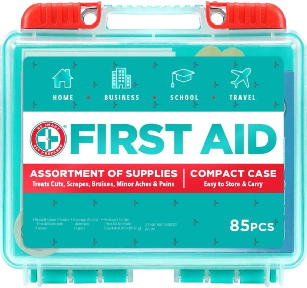 Be Smart Get Prepared 85 Piece First Aid Kit Clean.jpg