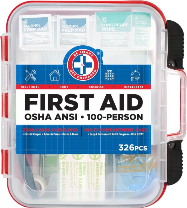 Be Smart Get Prepared First Aid Kit Hard Red Case.jpg