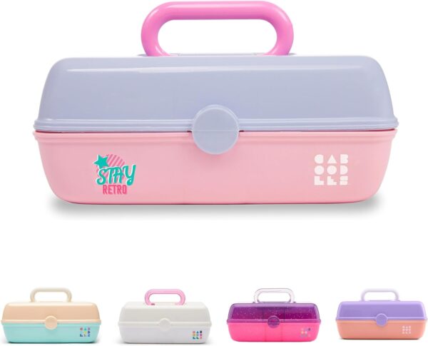 Caboodles Pretty In Petite Makeup Box Two Tone Periwinkle On Pink.jpg