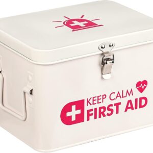 First Aid Box Keep Calm First Aid Medicine Storage Bin.jpg