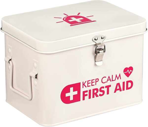 First Aid Box Keep Calm First Aid Medicine Storage Bin.jpg