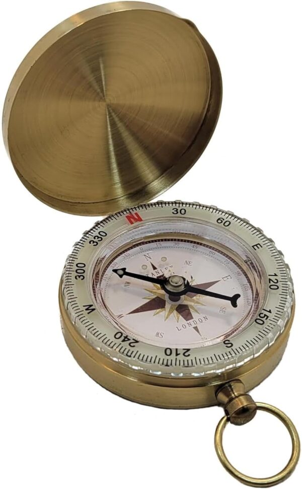 Glow In The Dark Waterproof Gold Brass Pocket Compass For.jpg