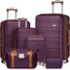 Larvender Luggage Sets 6 Piece Expandable Hardside Carry On Suitcase.jpg