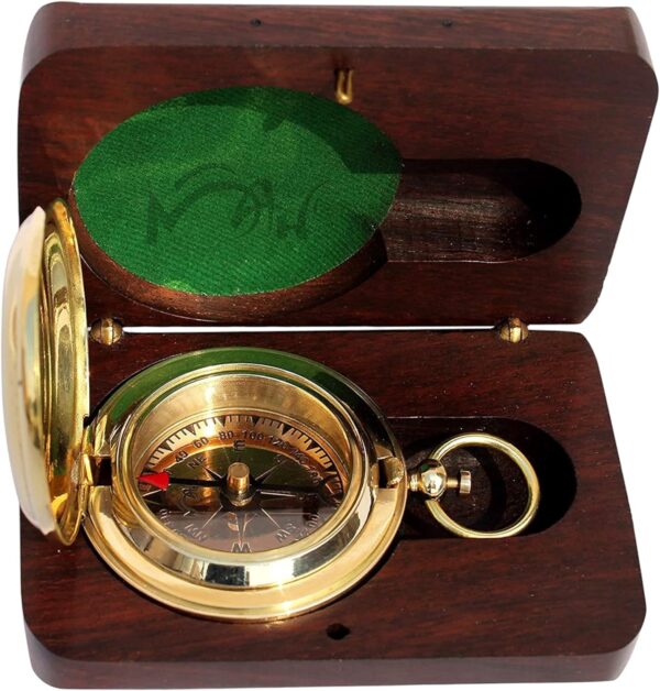 Mah Backpacking Navigation Handmade Brass Personalize Compass For Best Man.jpg