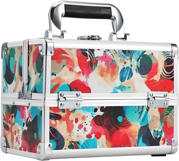 Makeup Train Case Portable Makeup Case With Mirror Makeup Box.jpg