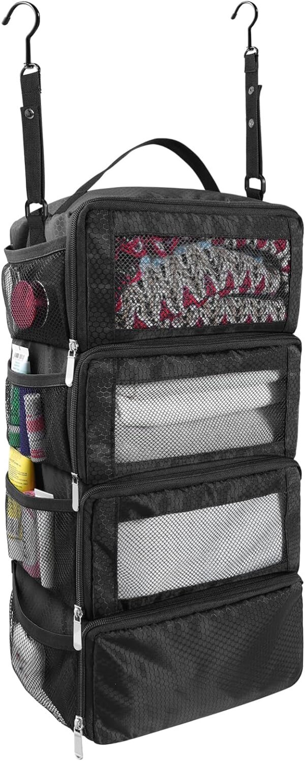 Suitcase Organizer Travel Luggage Organizer Portable Hanging Travel Shelves Collapsible.jpg