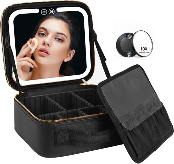 Travel Makeup Bag With Led Lighted Make Up Case With.jpg