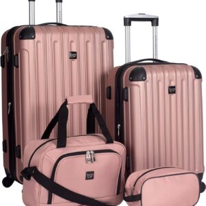 Travelers Club Expandable Midtown Hardside 4 Piece Luggage Travel Set Rose.jpg