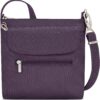 Travelon Womens Anti Theft Classic Mini Shoulder Bag Sling Tote Purple.jpg