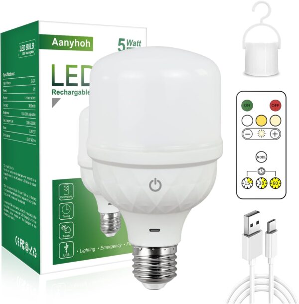 Usb Rechargeable Light Bulbs With Remote Control 5w Led Battery.jpg