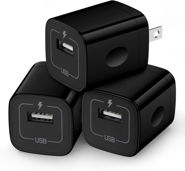 Wall Charger Cube1a5v Single Port Usb Plug 3 Pack Travel.jpg