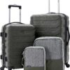 Wrangler 4 Piece Elysium Luggage And Packing Cubes Set Olive.jpg