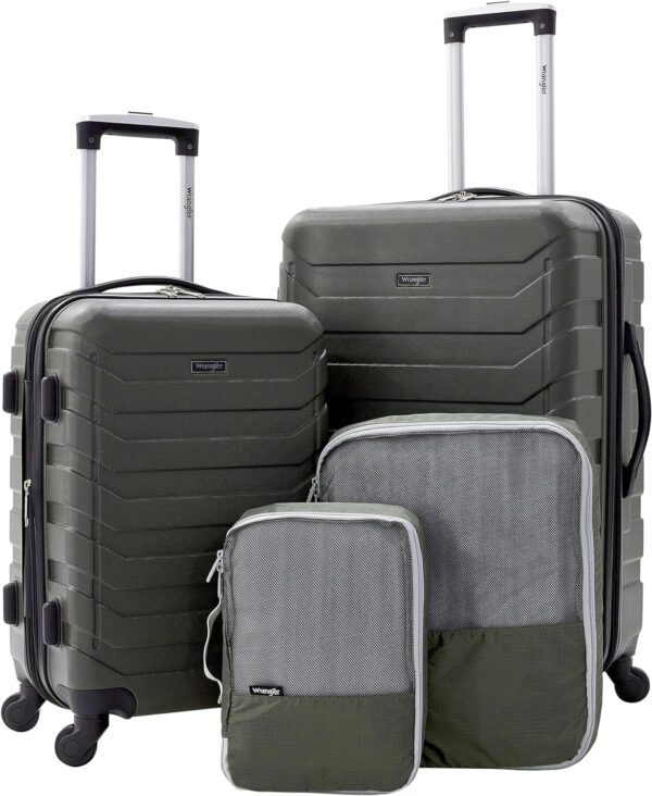 Wrangler 4 Piece Elysium Luggage And Packing Cubes Set Olive.jpg