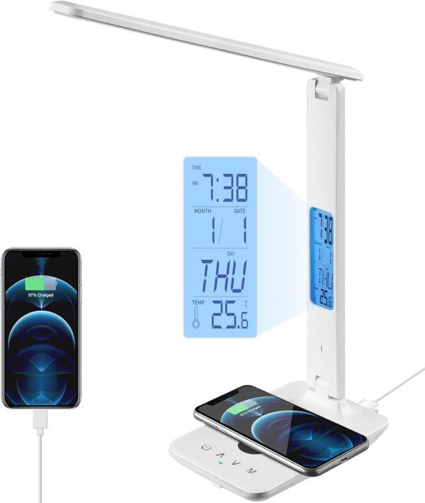 Poukaran Led Desk Lamp With Wireless Charger Usb Charging Port.jpg