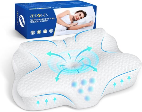 Zibroges Memory Foam Cervical Pillow Side Sleeper Pillow Neck.jpg