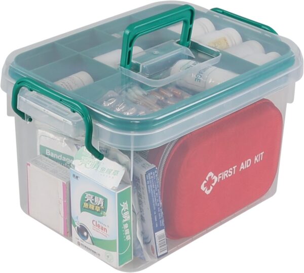 1 Pack Plastic Medicine Storage Kit First Aid Storage Box.jpg