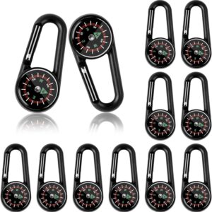 12 Pcs Small Keychain Compasses Compass Carabiners Bulk Small Pocket.jpg