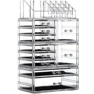 1716586953 Cq Acrylic Makeup Organizer Skin Care Large Clear Cosmetic Display.jpg