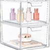 2 Pack Stackable Makeup Organizer And Storage Acrylic Organizers，clear Plastic.jpg