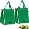 2pack Reusable Grocery Bags Shopping Trolley Bags Green Non Woven Tote.jpg