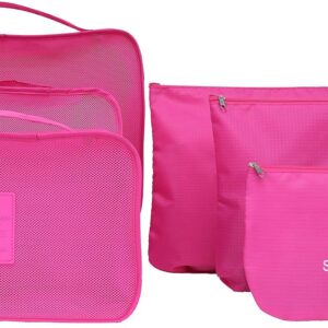 6 Sets Travel Organizers Packing Cubes Luggage Organizers Compression Pouchesrose.jpg