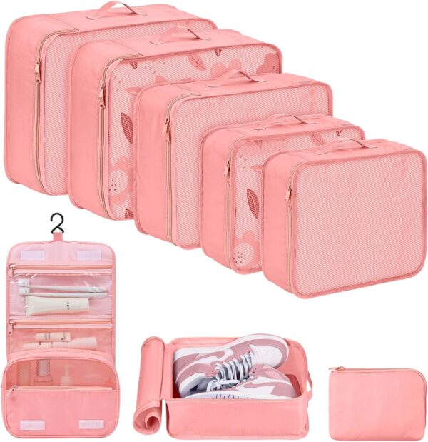 8 Pcs Packing Cubes For Suitcasestravel Cubes Set Storage Bag.jpg