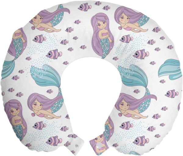 Ambesonne Mermaid Travel Pillow Neck Rest Underwater Fantasy Merlady Swimming.jpg