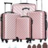 Apelila 4 Piece Hardshell Luggage Setstravel Suitcasecarry On Luggage With.jpg