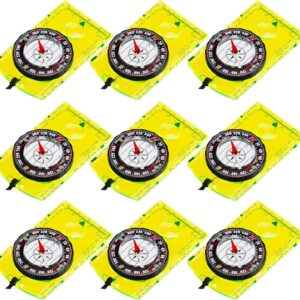 Bbto 9 Pieces Orienteering Compass Hiking Backpacking Camping Compass Map.jpg