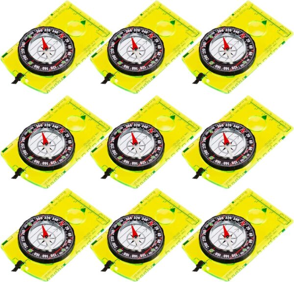 Bbto 9 Pieces Orienteering Compass Hiking Backpacking Camping Compass Map.jpg