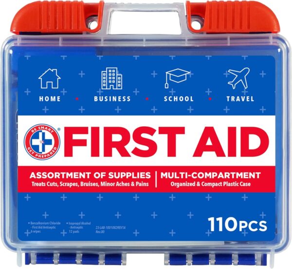 Be Smart Get Prepared 110 Pc First Aid Kit Clean.jpg