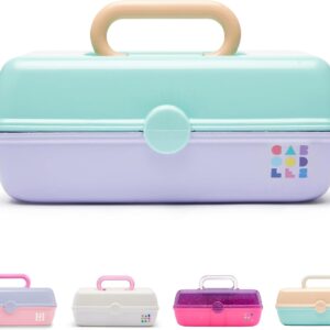 Caboodles Pretty In Petite Makeup Box Two Tone Seafoam On Lavender.jpg