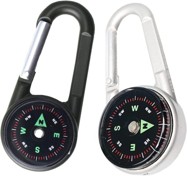 Carabiner Clip On Compass Hiking Compact Compass Keychain Backpacks.jpg