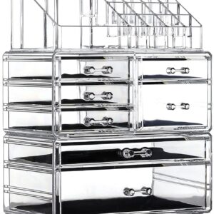 Cq Acrylic Makeup Organizer Skin Care Large Clear Cosmetic Display.jpg