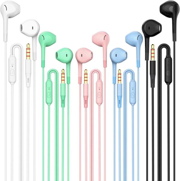 Earbuds Headphones 5 In One Pack Wired Earbud With Heavy.jpg