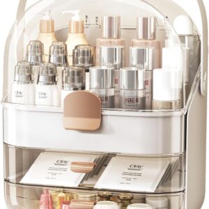 Egg Shape Makeup Storage Box Countertop Portable Vanity Cosmetics Organizer，makeup.jpg