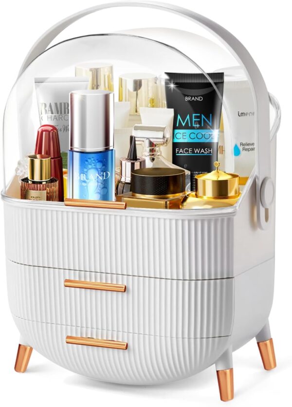 Egg Shape Makeup Organizer For Vanityportable Cosmetics Storage Boxpreppy Skincare.jpg