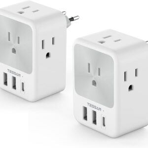 European Travel Plug Adapter 2 Packs Tessan Us To Europe.jpg