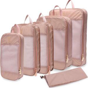 Expandable Compression Packing Cubes For Suitcases6 Set Lightweight Compressible Travel.jpg