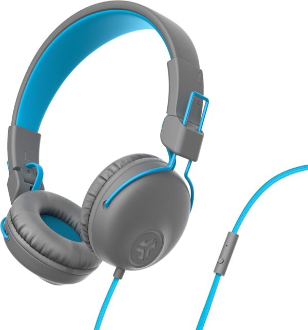 Jlab Studio On Ear Headphones Wired Headphones Grayblue Tangle Free Cord.jpg