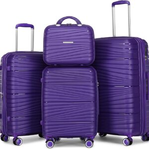 Leaves King Luggage 4 Piece Sets Hard Shell Luggage Set.jpg