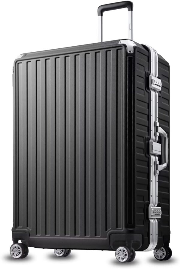 Luggex 28 Inch Luggage With Aluminum Frame 95l Polycarbonate Zipperless.jpg