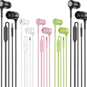 Lwzcam Earbuds Earphones With Microphone 5 Pack Wired Heavy Bass.jpg