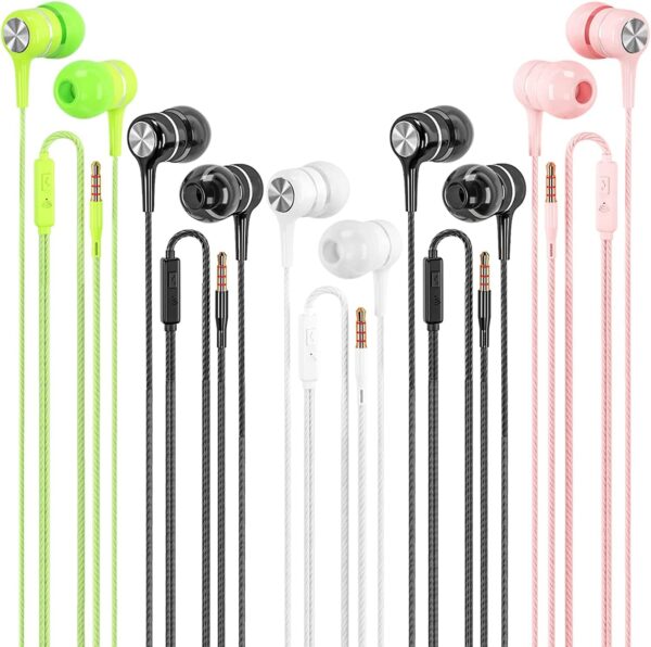 Lwzcam Wired Earbuds With Microphone 5 Pack In Ear Headphones With.jpg