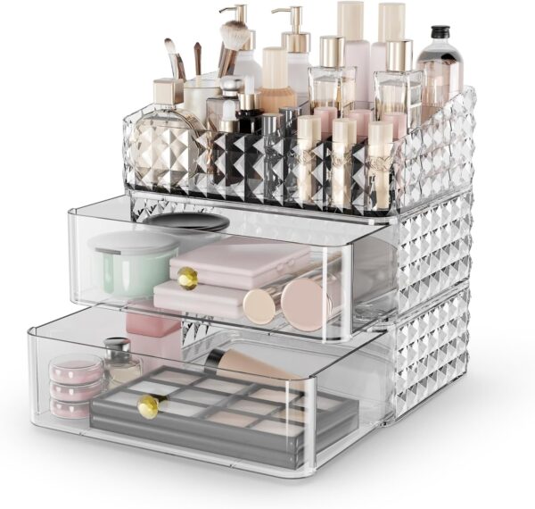 Makeup Organizer For Vanity Stackable Cosmetics Organizer And Storage Cosmetic.jpg